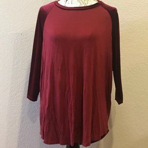 Maroon top